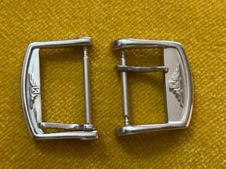 DOS HEBILLAS CORREAS DE RELOJ PLATEADAS