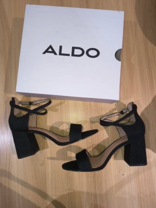 Sandalias Aldo Tacón Bloque Negro