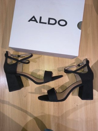 Sandalias Aldo Tacón Bloque Negro
