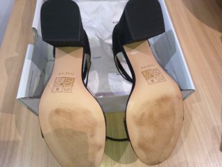 Sandalias Aldo Tacón Bloque Negro