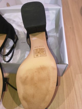 Sandalias Aldo Tacón Bloque Negro