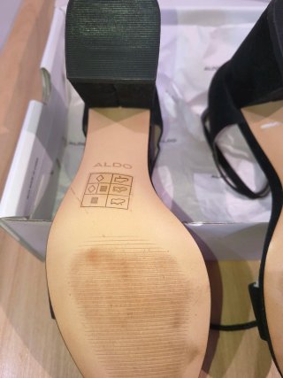 Sandalias Aldo Tacón Bloque Negro