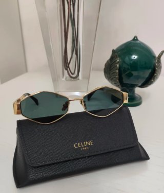 Occhiali da sole Celine donna oro e verdi