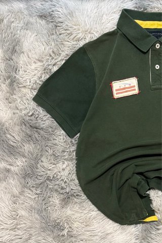Polo Vintage Tommy Hilfiger Verde Talla L