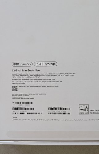 Apple Macbook Neo 13" 512Gb Touch ID Cítrico Top!