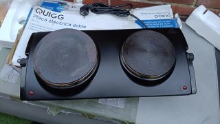 Placa eléctrica doble QUIGG 2500W camping