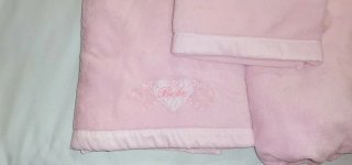 Juego sábanas invierno cuna rosa