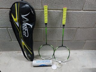 Kit de bádminton Webber con 2 raquetas