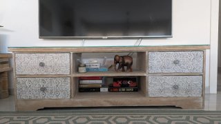 Mueble TV madera maciza