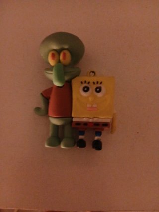 Llavero Bob Esponja y Calamardo