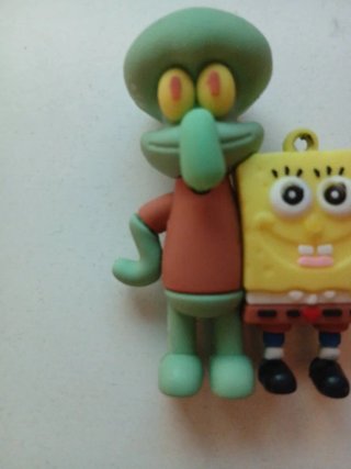 Llavero Bob Esponja y Calamardo