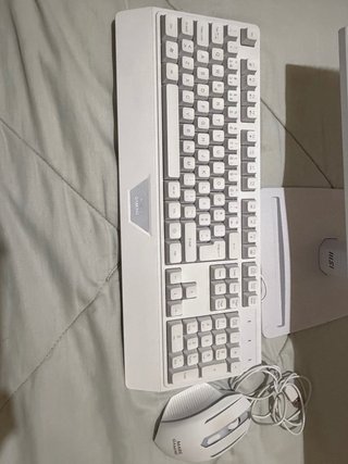 Monitor MSI + Tastiera e Mouse Bianchi