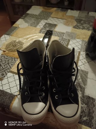 Botas Converse Piel Negras Talla 38