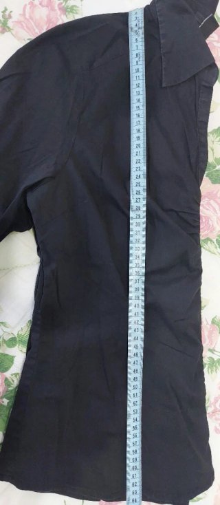 Camisa H&M Negra Manga 3/4 Talla 46