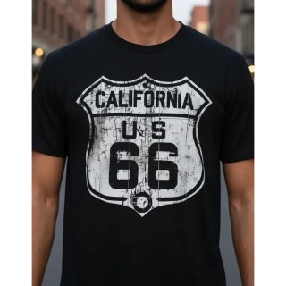 Camiseta manga corta verano Negra Hombre