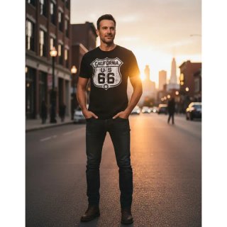 Camiseta manga corta verano Negra Hombre