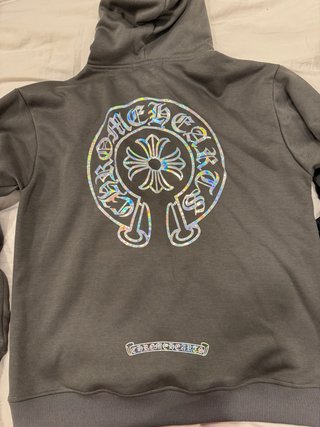 Chrome Hearts Sudadera Gris con Etiquetas