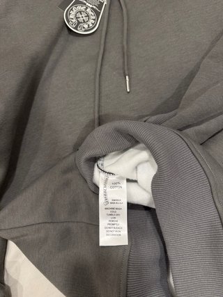 Chrome Hearts Sudadera Gris con Etiquetas