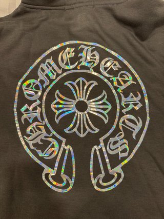 Chrome Hearts Sudadera Gris con Etiquetas