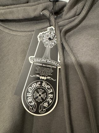 Chrome Hearts Sudadera Gris con Etiquetas