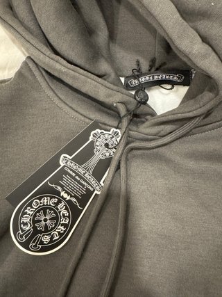 Chrome Hearts Sudadera Gris con Etiquetas