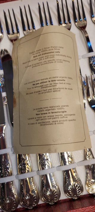 Cubertería Italiana de Plata Elegante