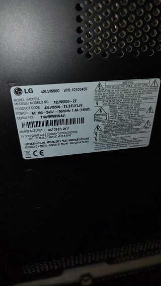 Televisor LG 42LW5500 Negro