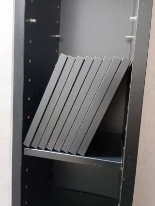 Estantería CD Negra Madera