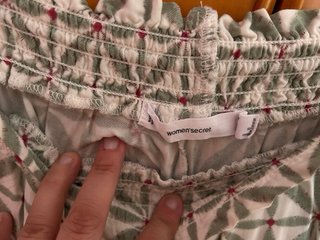 Shorts estampados verdes y blancos