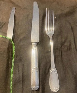 Set 7 forchette in metallo argentato