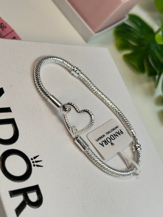 Pulsera Pandora Corazón Plata 925 18cm