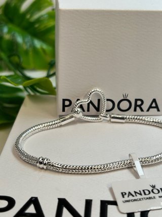 Pulsera Pandora Corazón Plata 925 18cm