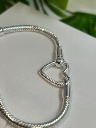 Pulsera Pandora Corazón Plata 925 18cm