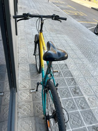 Bicicleta Montaña Amarilla y Turquesa