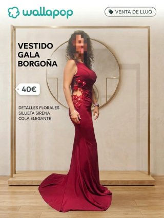 Vestido de Gala Borgoña Talla S