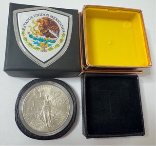 RARA ONZA DE PLATA PURA LIBERTAD MEXICO 1986 MS-69