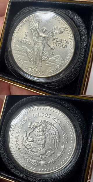 RARA ONZA DE PLATA PURA LIBERTAD MEXICO 1986 MS-69