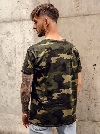 Camiseta militar camuflaje hombre manga corta