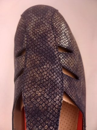 Sandalias mujer azul y plata