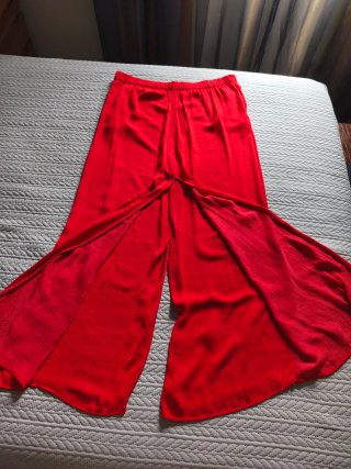 Conjunto Zara Blusa y Pantalón Rojo Blanco