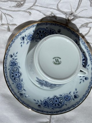 Chávena Vista Alegre Azul e Branca