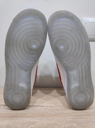 Nike Air Force 1 Low Satén Blanco Rojo Talla 42.5