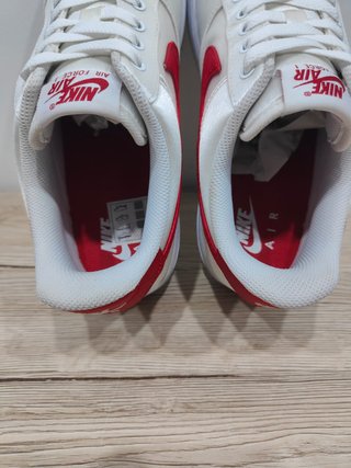 Nike Air Force 1 Low Satén Blanco Rojo Talla 42.5