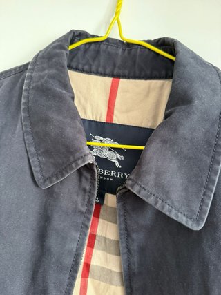Chaqueta Burberry Harrington Años 80 Negra