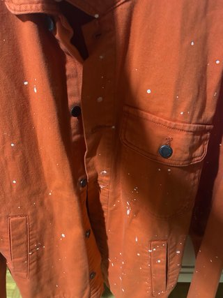 Chaqueta Pull&Bear naranja salpicada