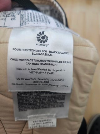 Mochila Portabebés Ergobaby 360  + Adaptador bebe