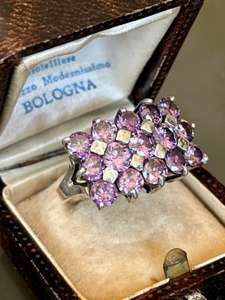 Anello Vintage Argento 925 Ametiste