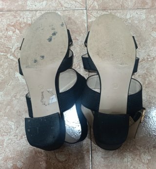 Sandalias In Extenso Piel ovino Negro Talla 38