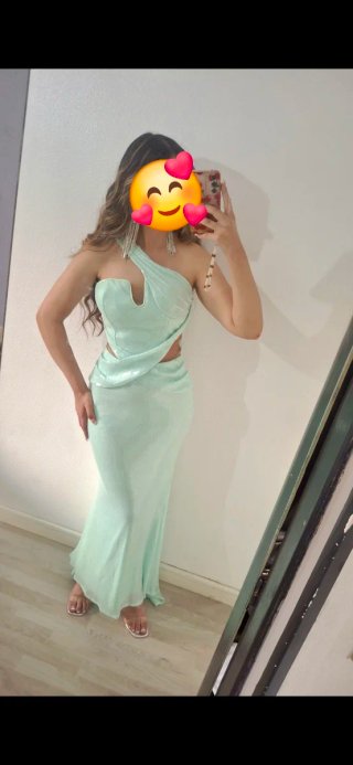 Vestido de fiesta verde