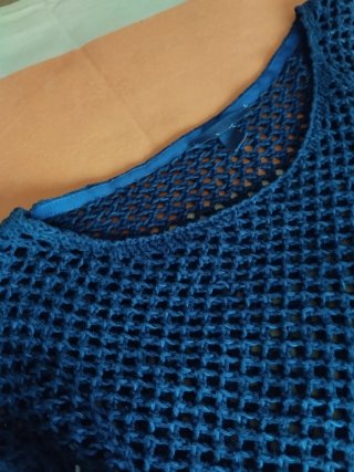 Jersey calado azul
